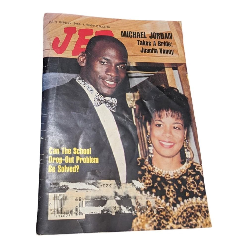Vintage Jet Magazine‎ October 9 1989 Michael Jordan Bride Juanita Vanoy